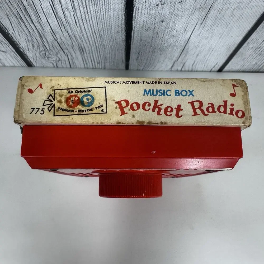 VTG Fisher-Price Pocket Radio Music Box Sing a Song of Sixpence 1967 Wind Up